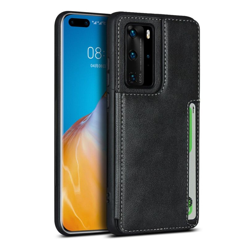 Coque Huawei P40 Pro Porte-cartes Support Et Lanière