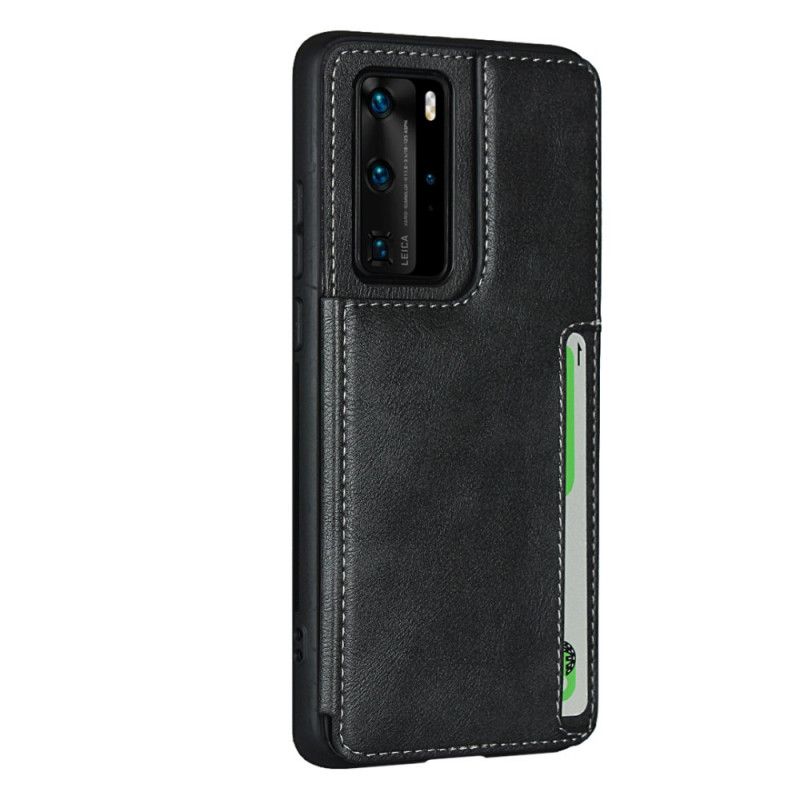 Coque Huawei P40 Pro Porte-cartes Support Et Lanière