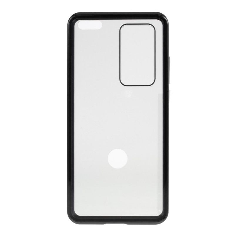 Coque Huawei P40 Pro Rebords Métal Et Double Verre Trempé