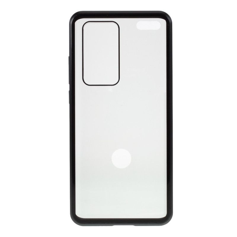 Coque Huawei P40 Pro Rebords Métal Et Double Verre Trempé