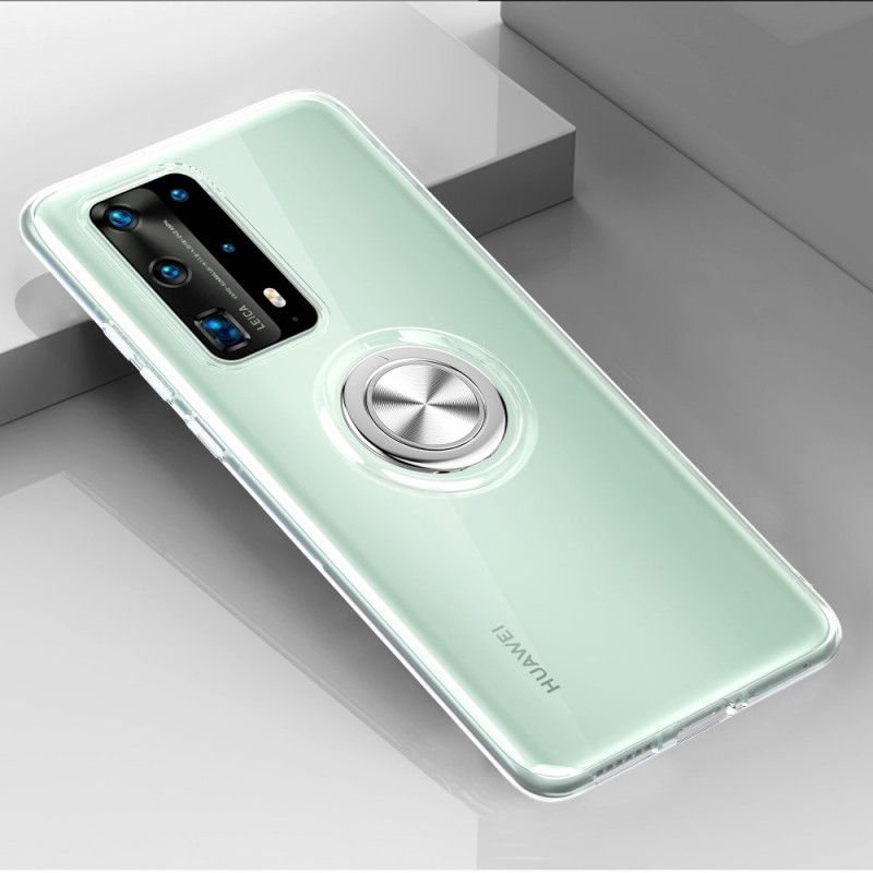 Coque Huawei P40 Pro Silicone Anneau Rotatif Métal