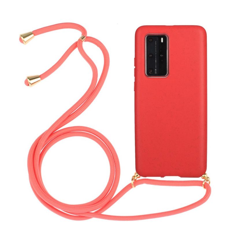 Coque Huawei P40 Pro Silicone Avec Cordon Coloré