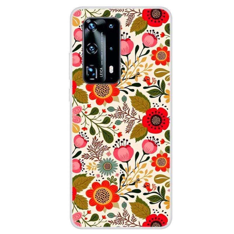 Coque Huawei P40 Pro Tapisserie Fleurie