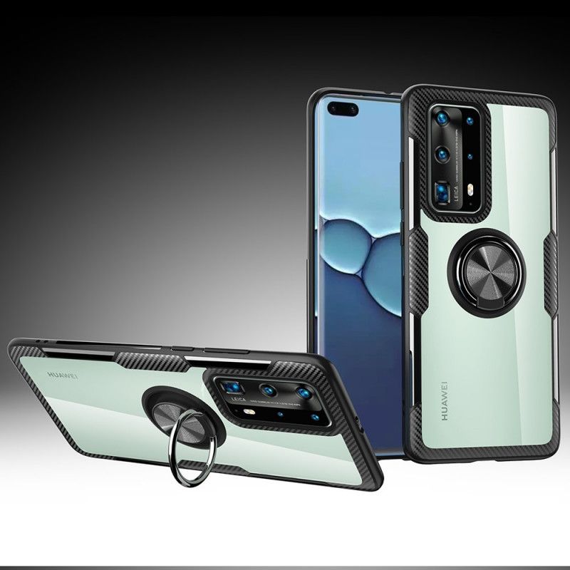 Coque Huawei P40 Pro Transparente Anneau Métal Premium