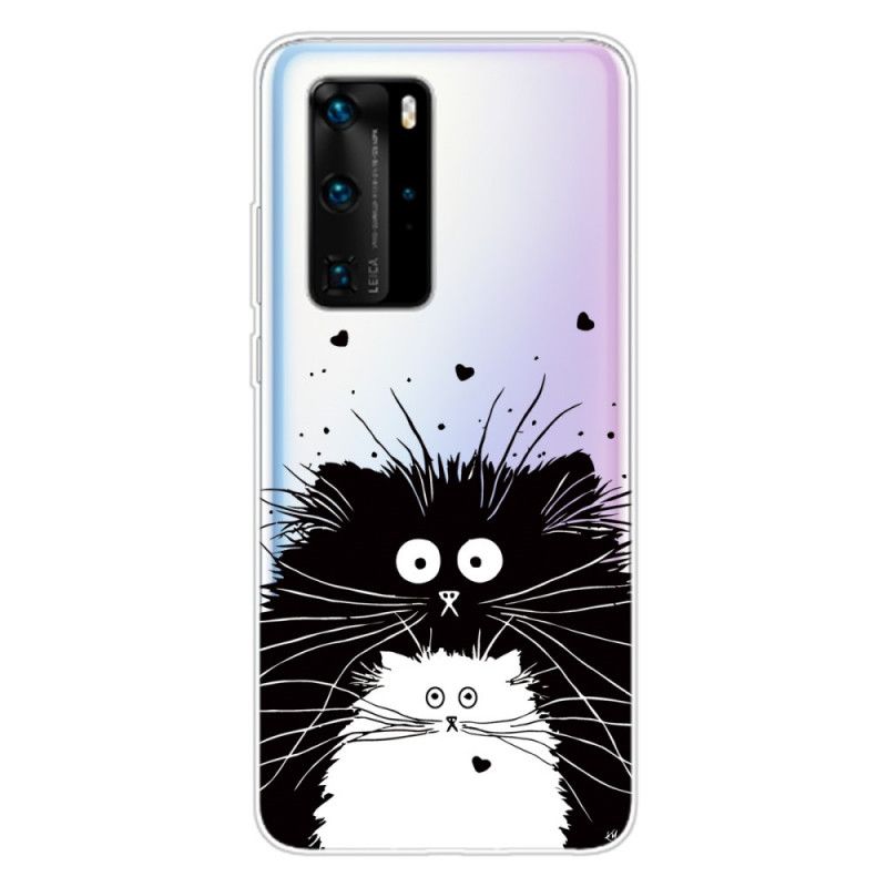 Coque Huawei P40 Pro Transparente Chats Surpris