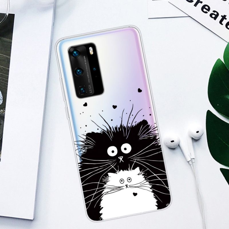 Coque Huawei P40 Pro Transparente Chats Surpris