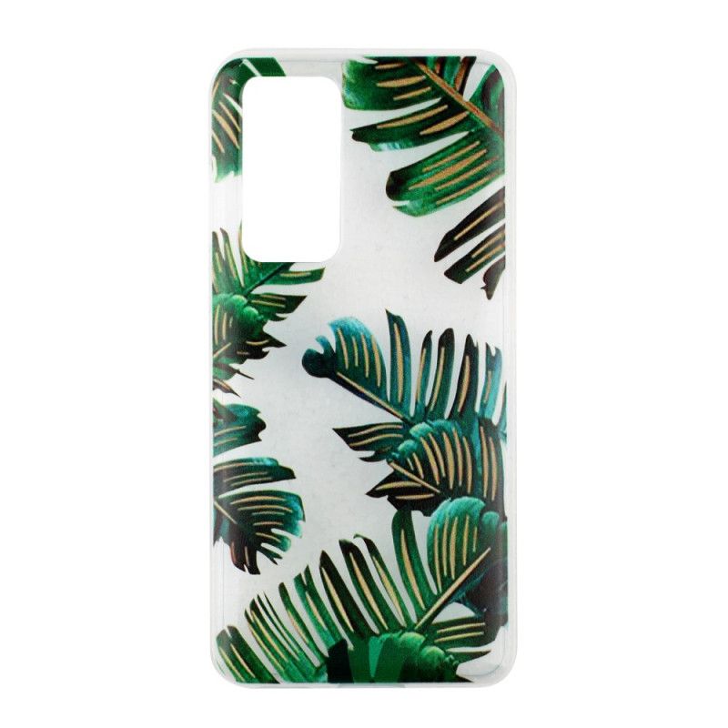 Coque Huawei P40 Pro Transparente Feuilles Vertes