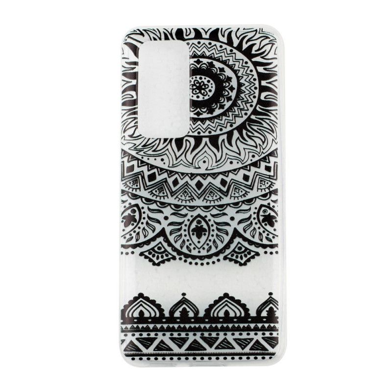 Coque Huawei P40 Pro Transparente Fleurs Mandala