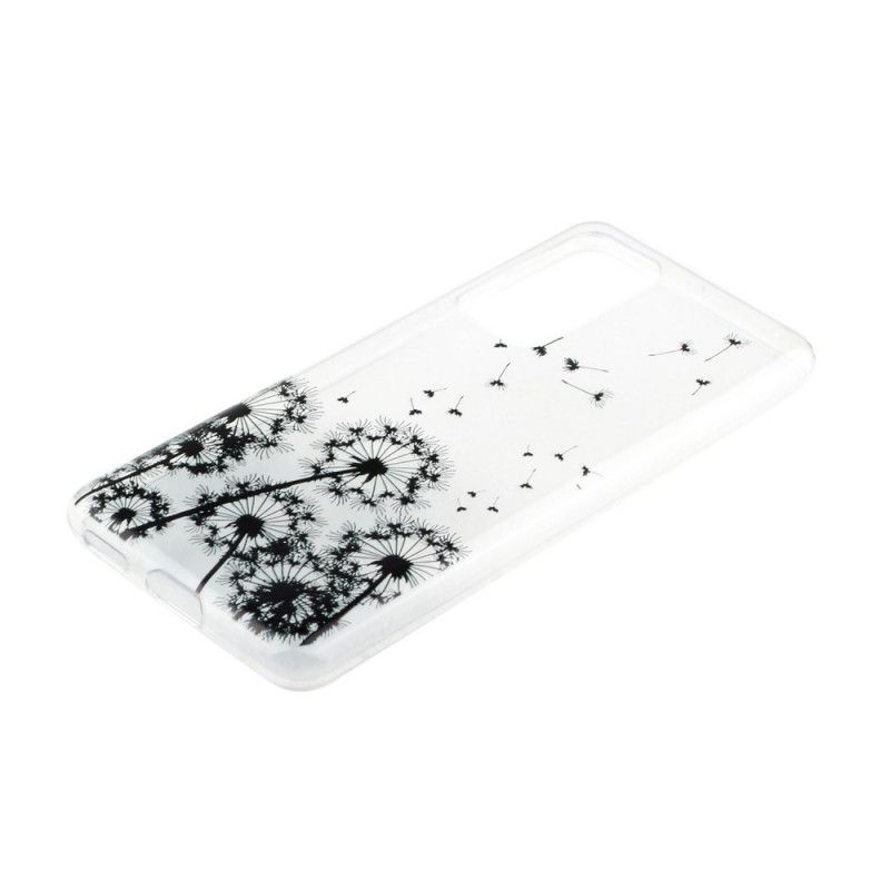 Coque Huawei P40 Pro Transparente Pissenlits Noirs