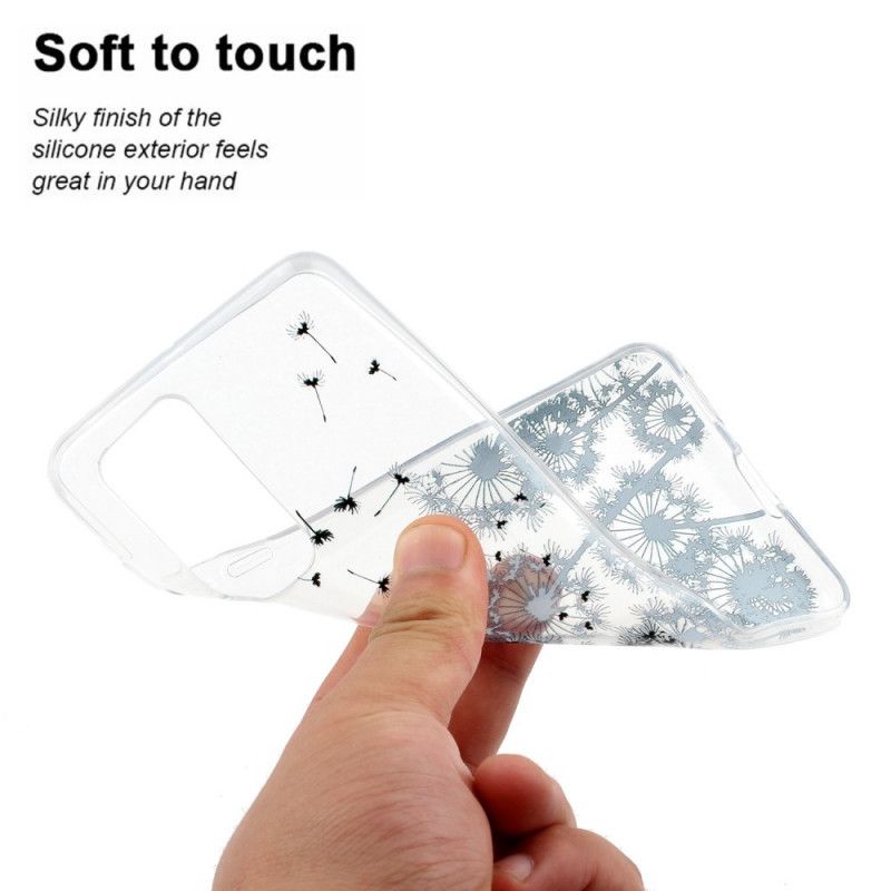 Coque Huawei P40 Pro Transparente Pissenlits Noirs