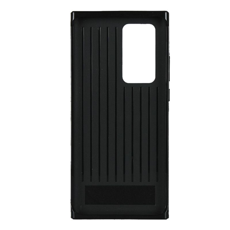 Coque Huawei P40 Pro Véritable Cuir Litchi Avec Lanière