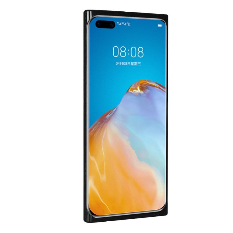 Coque Huawei P40 Pro Véritable Cuir Litchi Avec Lanière