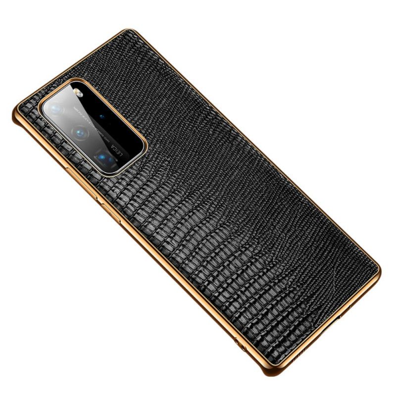 Coque Huawei P40 Pro Véritable Cuir Texture Lézard