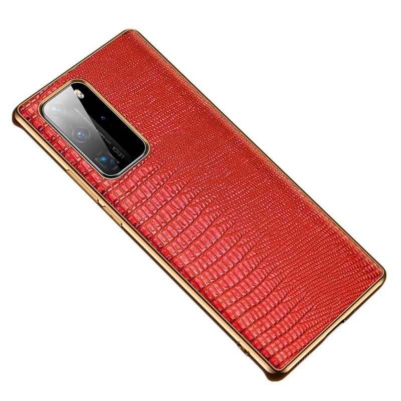 Coque Huawei P40 Pro Véritable Cuir Texture Lézard