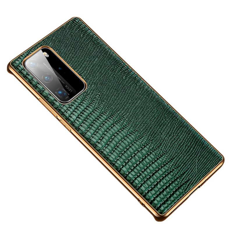 Coque Huawei P40 Pro Véritable Cuir Texture Lézard