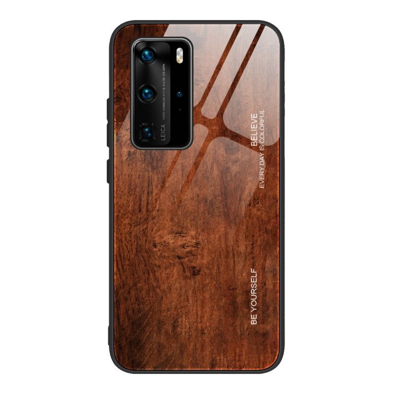 Coque Huawei P40 Pro Verre Trempé Design Bois