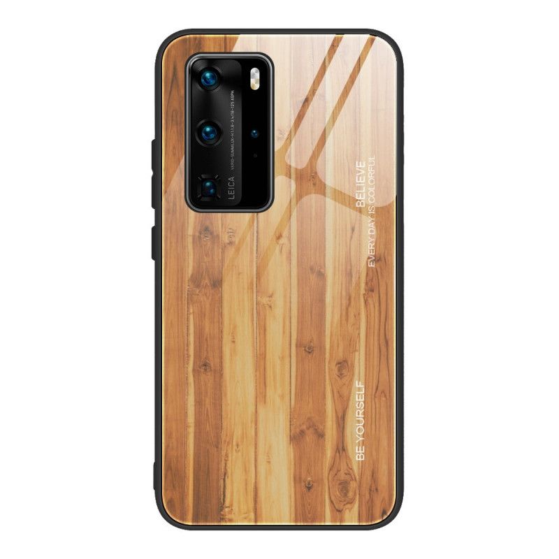 Coque Huawei P40 Pro Verre Trempé Design Bois