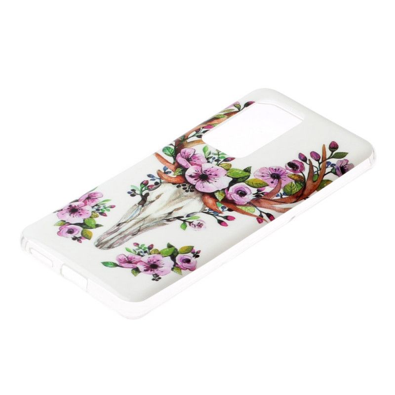 Coque Huawei P40 Pro Wapiti Fleuri Fluorescente