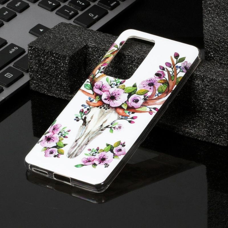 Coque Huawei P40 Pro Wapiti Fleuri Fluorescente