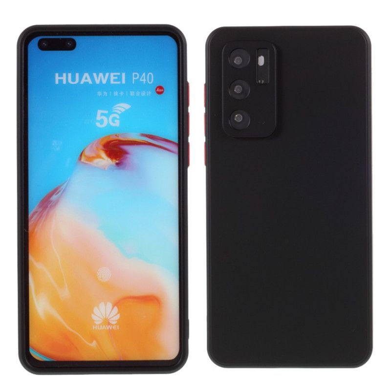 Coque Huawei P40 Silicone Flexible Bouton Coloré