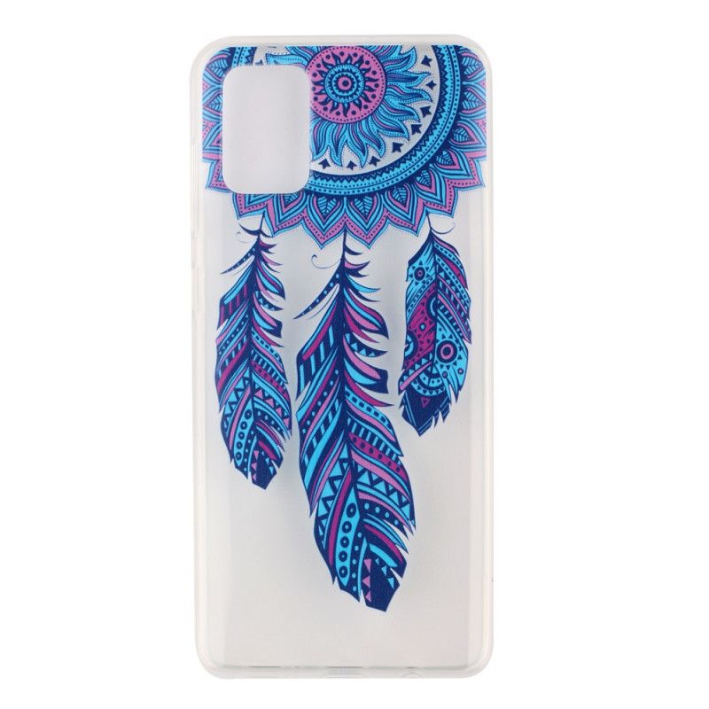 Coque Huawei P40 Transparente Attrape Rêves Plumes Bleues