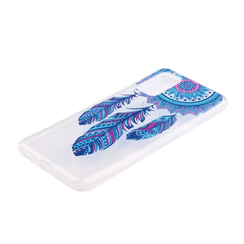 Coque Huawei P40 Transparente Attrape Rêves Plumes Bleues