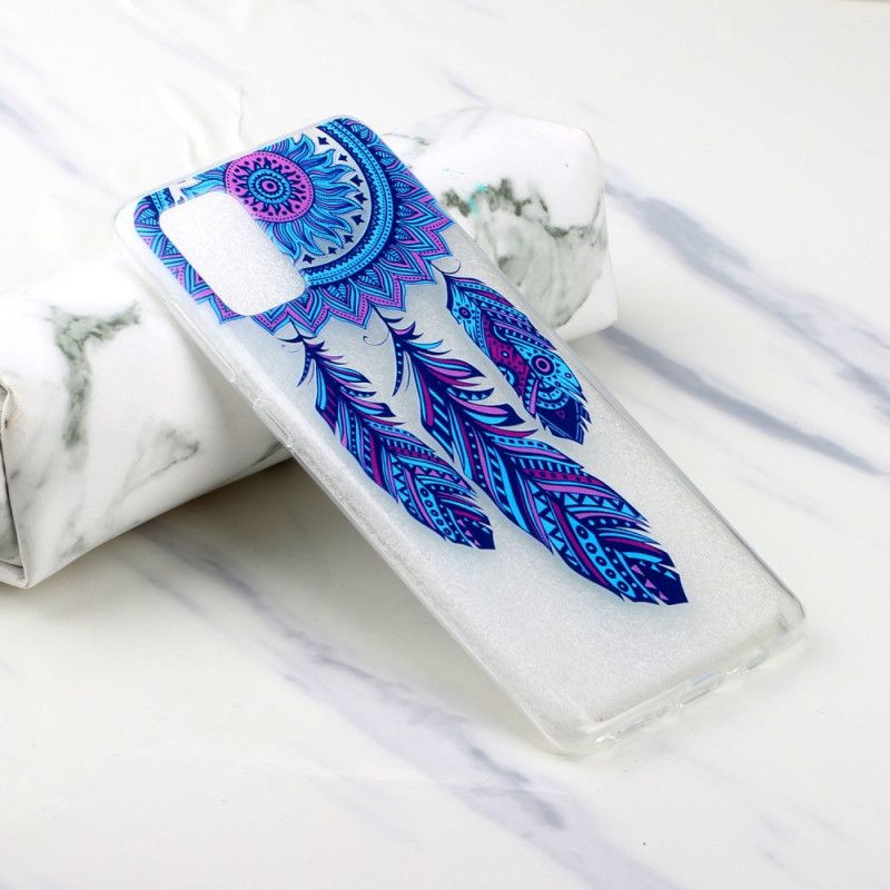 Coque Huawei P40 Transparente Attrape Rêves Plumes Bleues