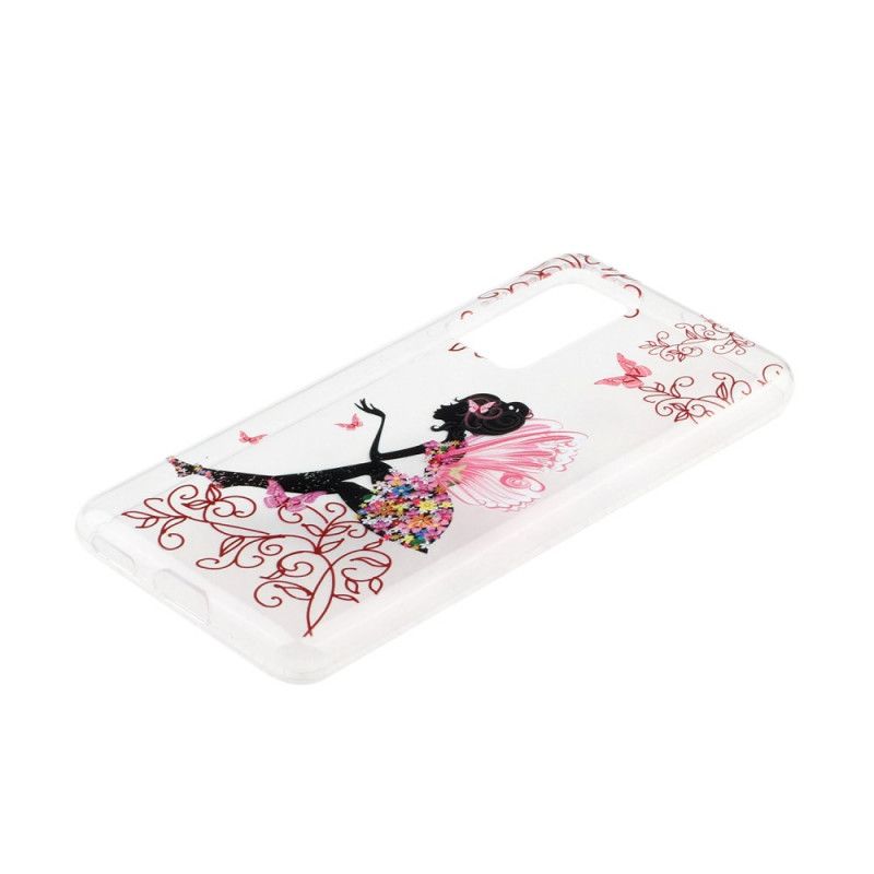 Coque Huawei P40 Transparente Fée Fleurie