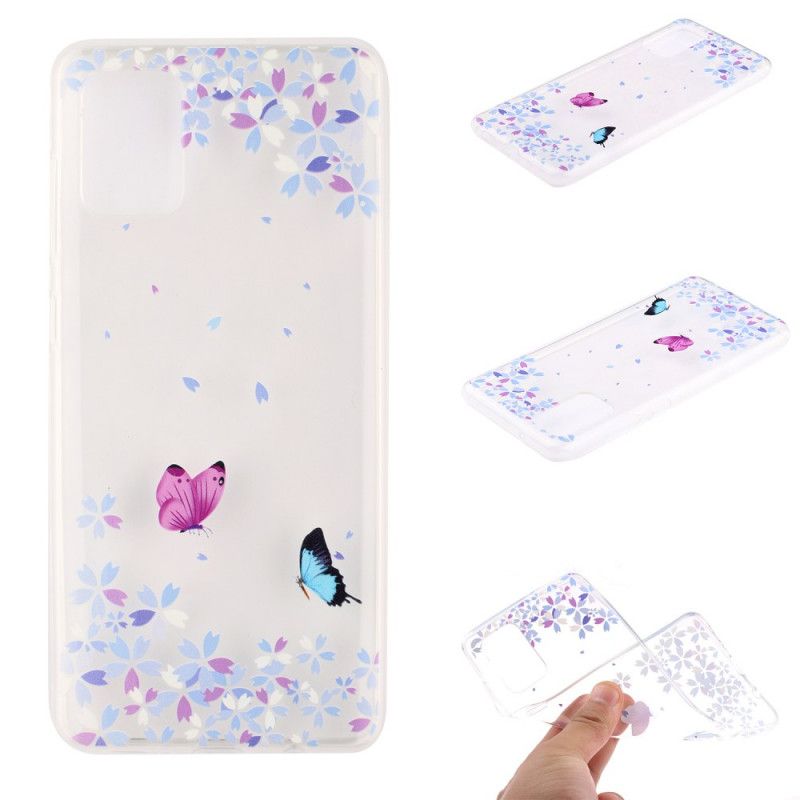 Coque Huawei P40 Transparente Papillons Et Fleurs