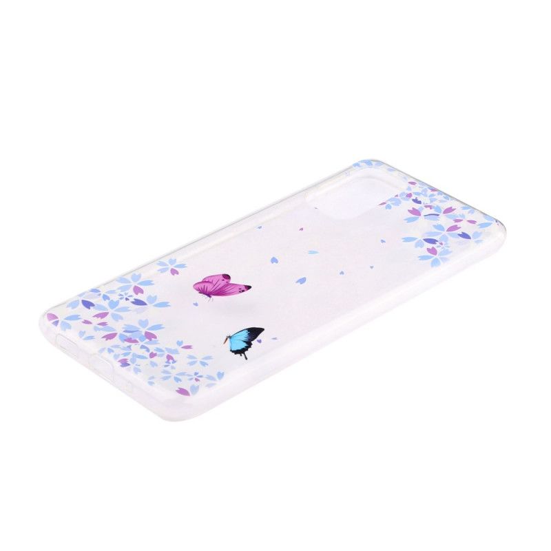 Coque Huawei P40 Transparente Papillons Et Fleurs