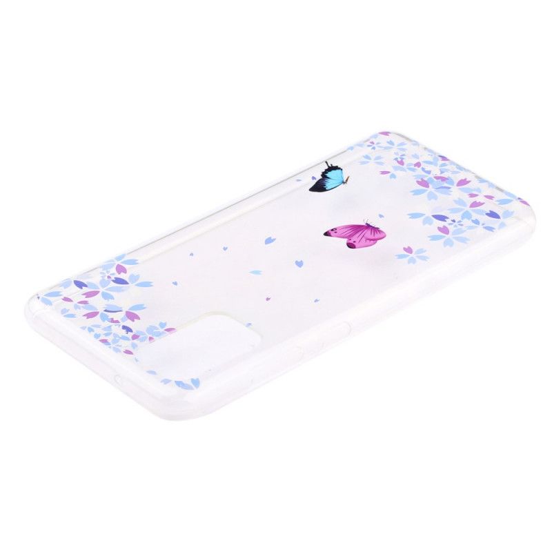 Coque Huawei P40 Transparente Papillons Et Fleurs