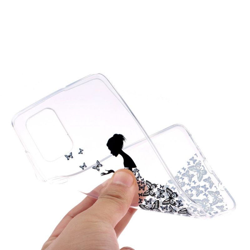 Coque Huawei P40 Transparente Robe Papillons