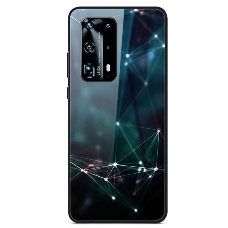 Coque Huawei P40 Verre Trempé Couleurs Abstraites