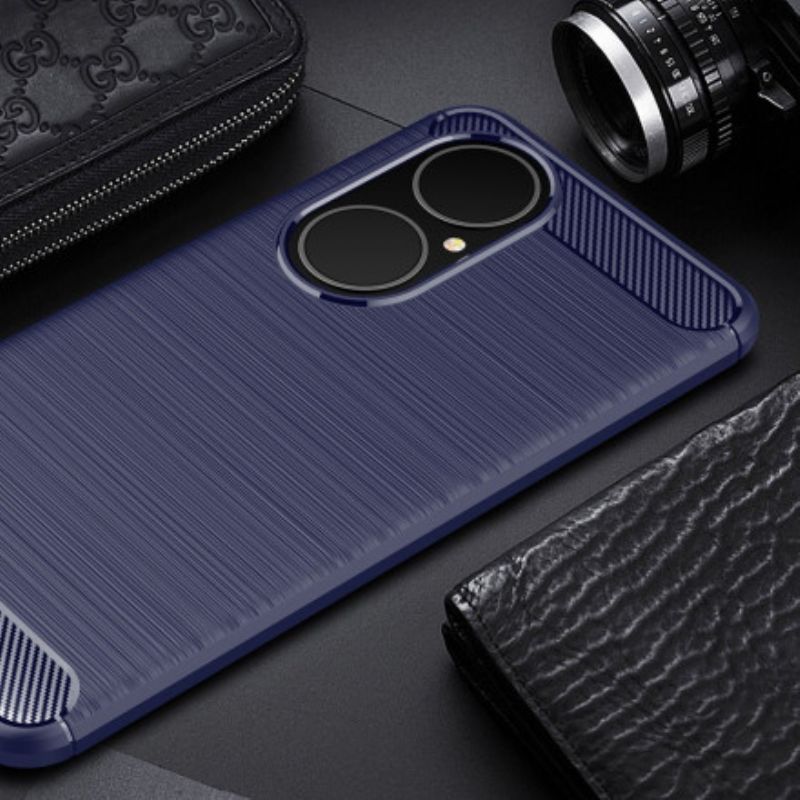 Coque Huawei P50 Fibre Carbone Brossée