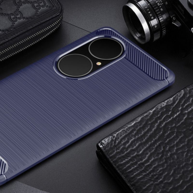 Coque Huawei P50 Pro Fibre Carbone Brossée