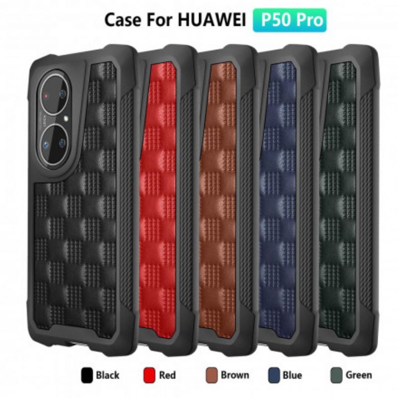 Coque Huawei P50 Pro Style Matelassé Coins Renforcés