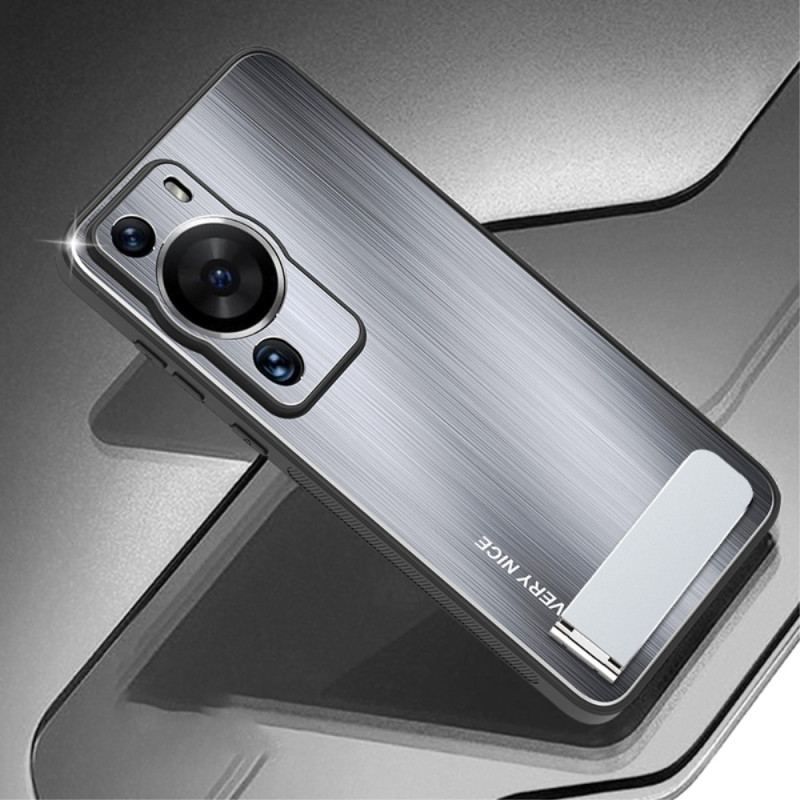 Coque Huawei P60 Pro Aluminium Brossé avec Support