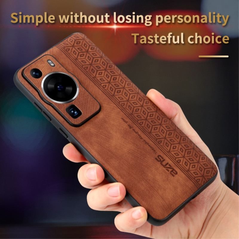 Coque Huawei P60 Pro Effet Cuir AZNS