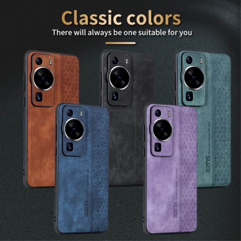 Coque Huawei P60 Pro Effet Cuir AZNS