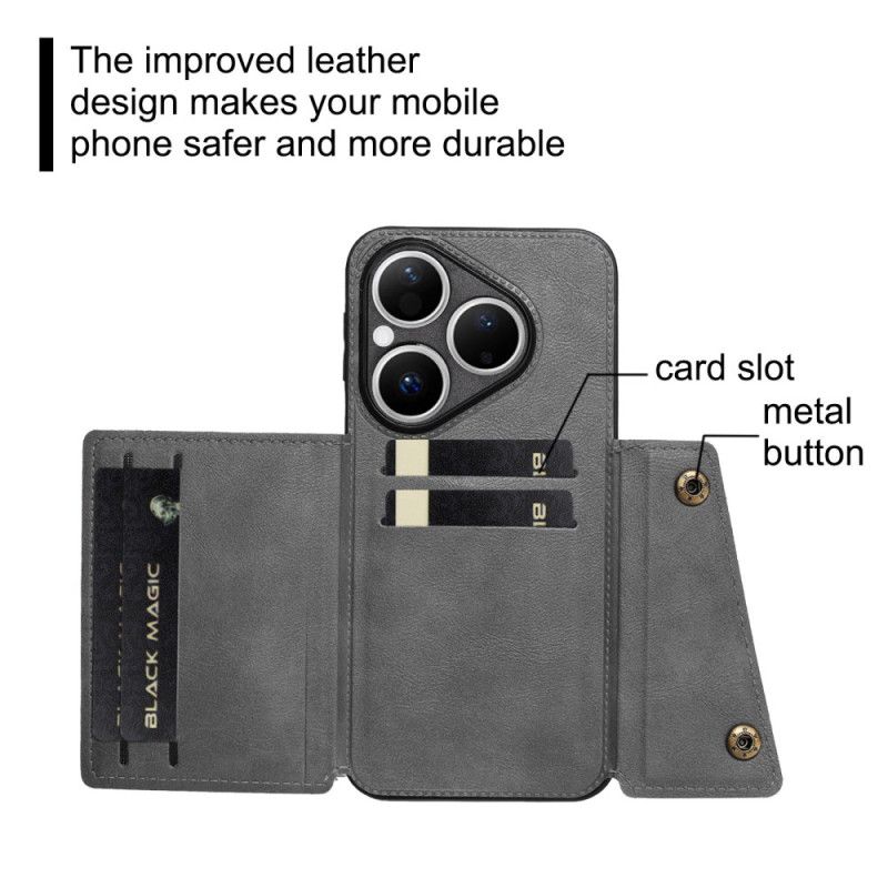 Coque Huawei Pura 80 Effet Cuir Porte-Cartes