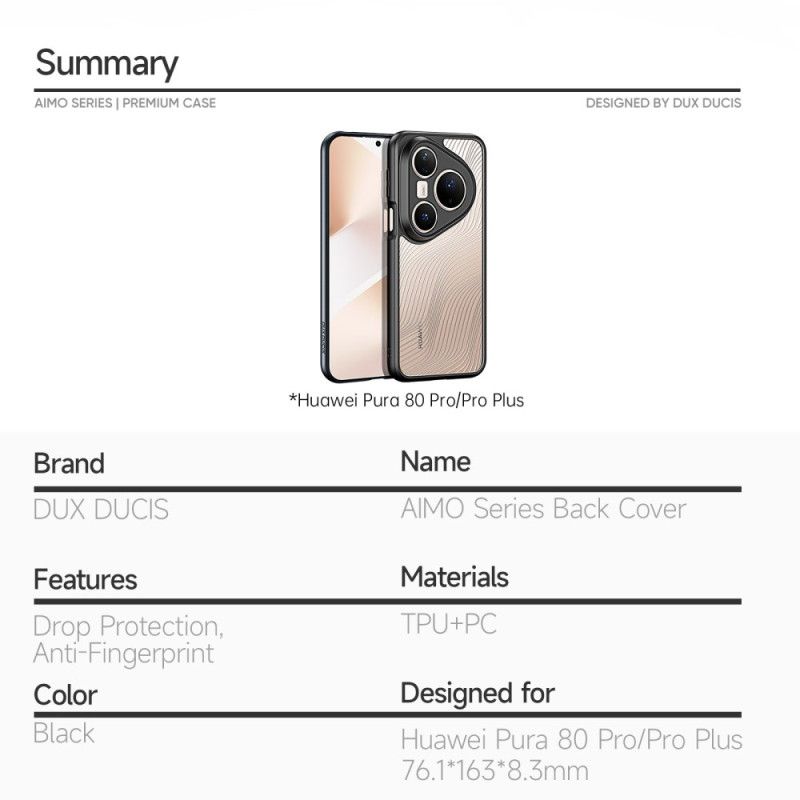 Coque Huawei Pura 80 Pro Aimo Series DUX DUCIS