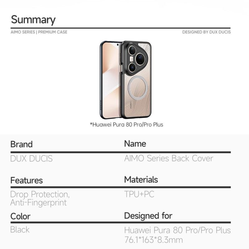 Coque Huawei Pura 80 Pro MagSafe Aimo Series DUX DUCIS