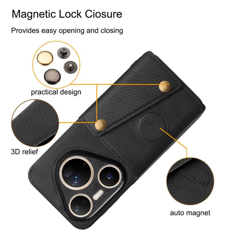 Coque Huawei Pura 80 Ultra Effet Cuir Porte-Cartes