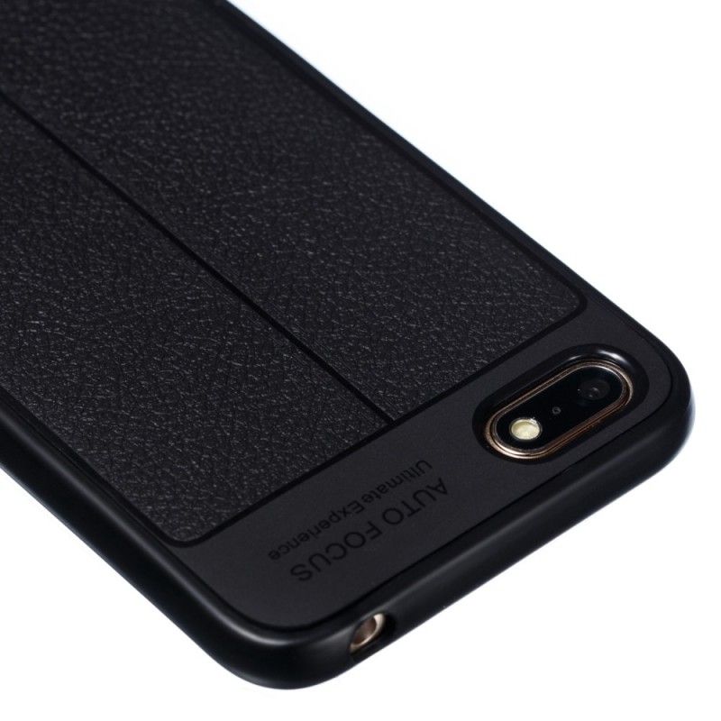 Coque Huawei Y5 2018 Effet Cuir Litchi Double Line