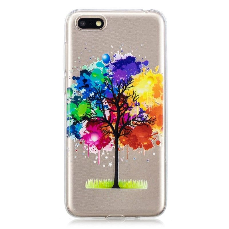 Coque Huawei Y5 2018 Transparente Arbre Aquarelle