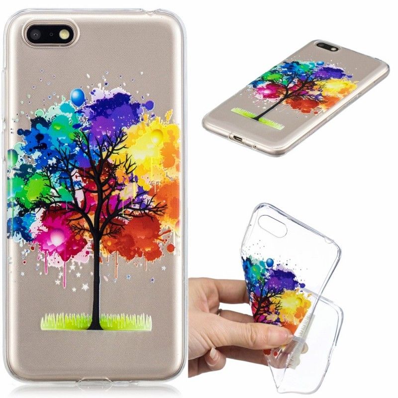 Coque Huawei Y5 2018 Transparente Arbre Aquarelle