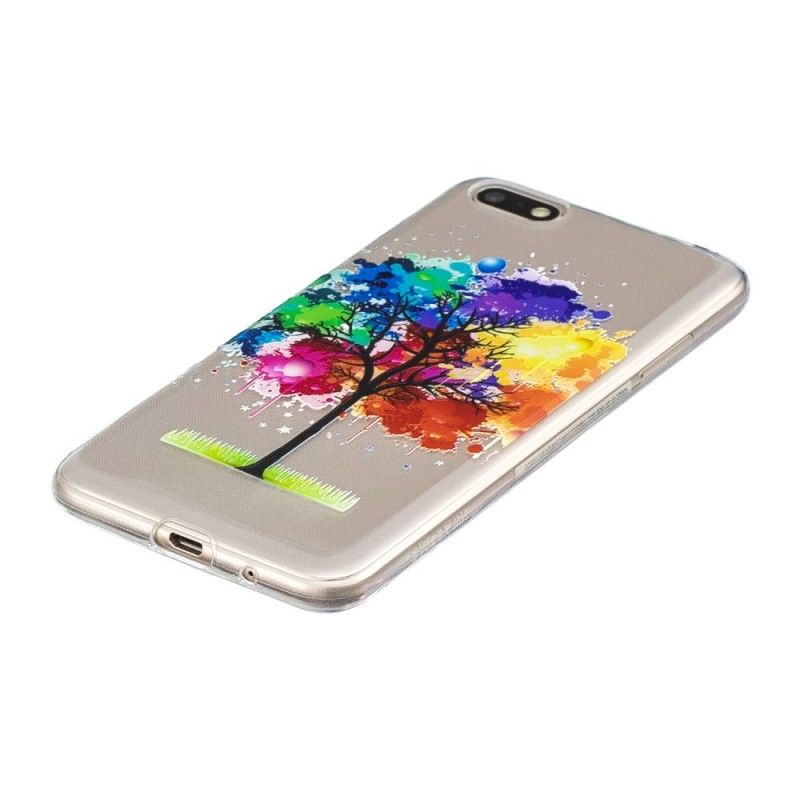 Coque Huawei Y5 2018 Transparente Arbre Aquarelle