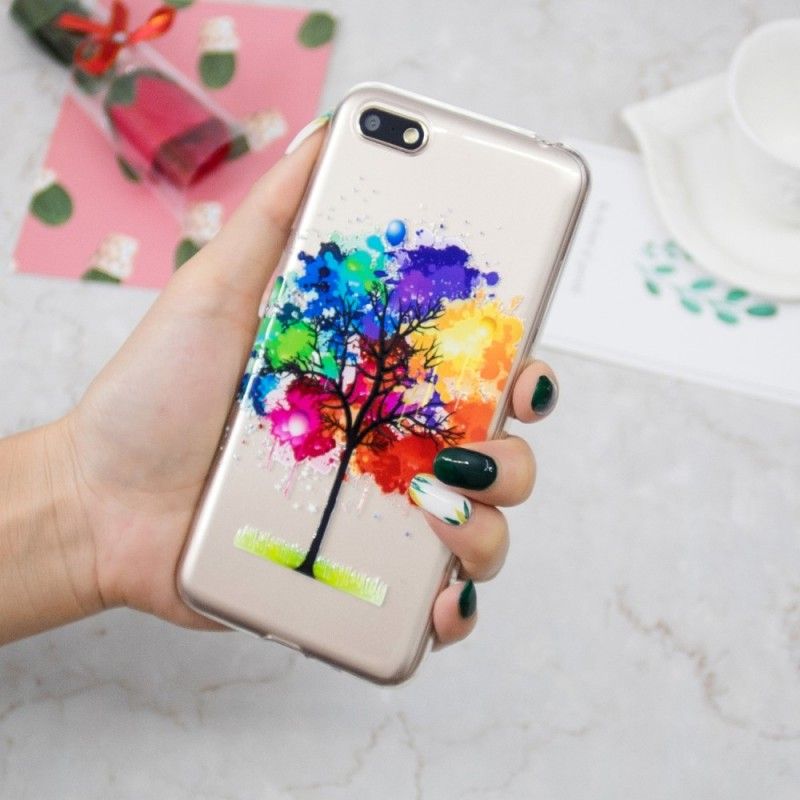 Coque Huawei Y5 2018 Transparente Arbre Aquarelle