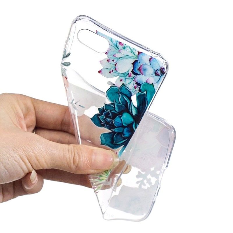 Coque Huawei Y5 2018 Transparente Fleurs Aquarelle