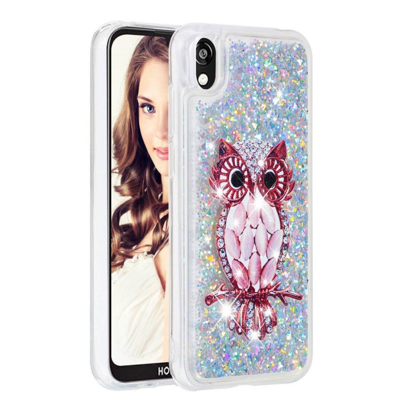 Coque Huawei Y5 2019 / Honor 8s Paillettes Riche Miss Hibou